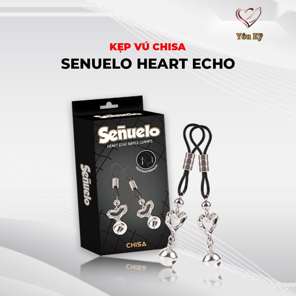 Kẹp vú kích thích đầu ti Chisa Senuelo Heart Echo Nipple Clamps - Ảnh 3