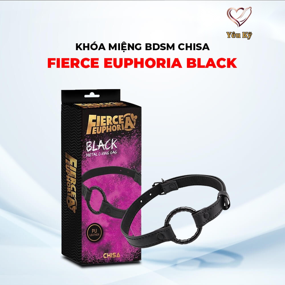 Khóa miệng BDSM Chisa Fierce Euphoria Black Metal O-ring Gag - Ảnh 3