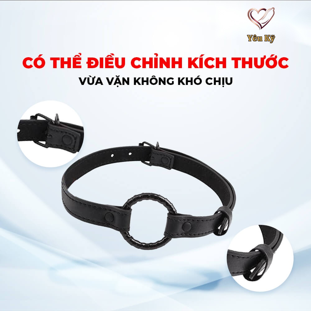 Khóa miệng BDSM Chisa Fierce Euphoria Black Metal O-ring Gag - Ảnh 5