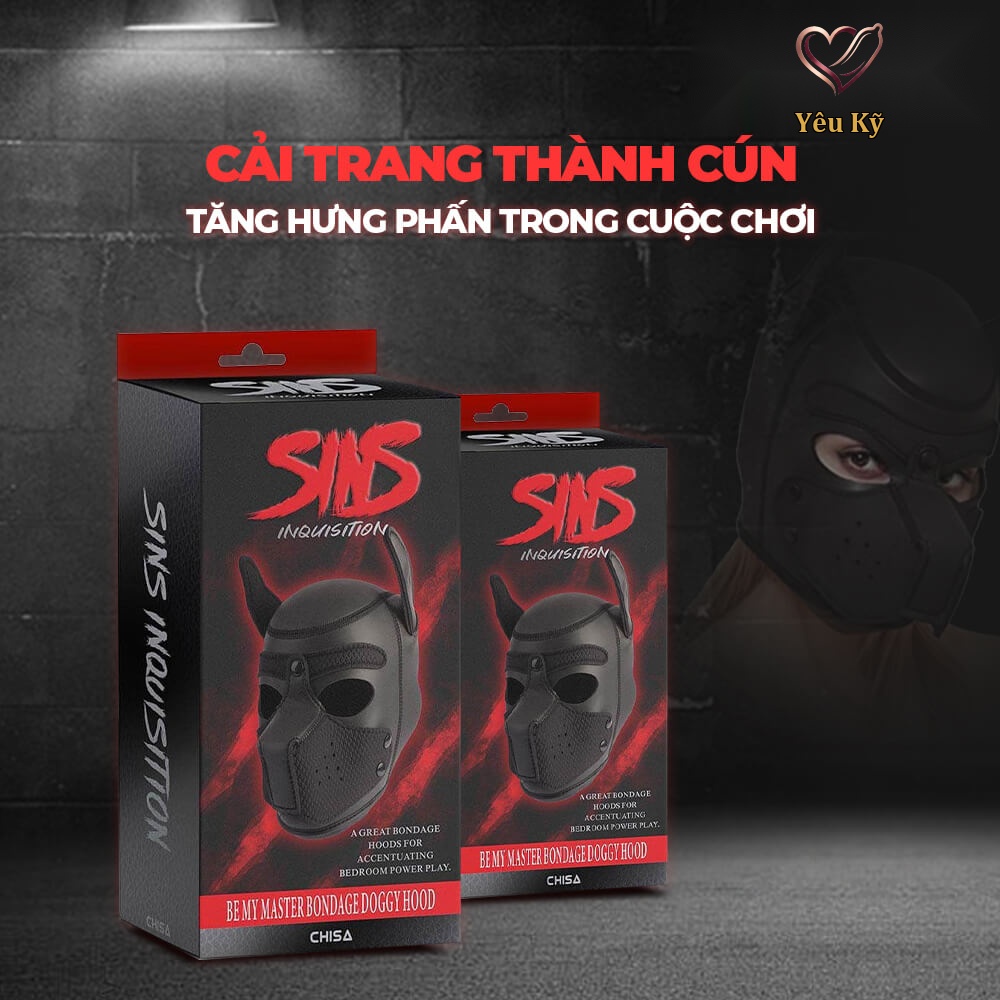 Mặt nạ BDSM Chisa Sins Inquisition Be My Master Bondage Doggy Hood - Ảnh 5