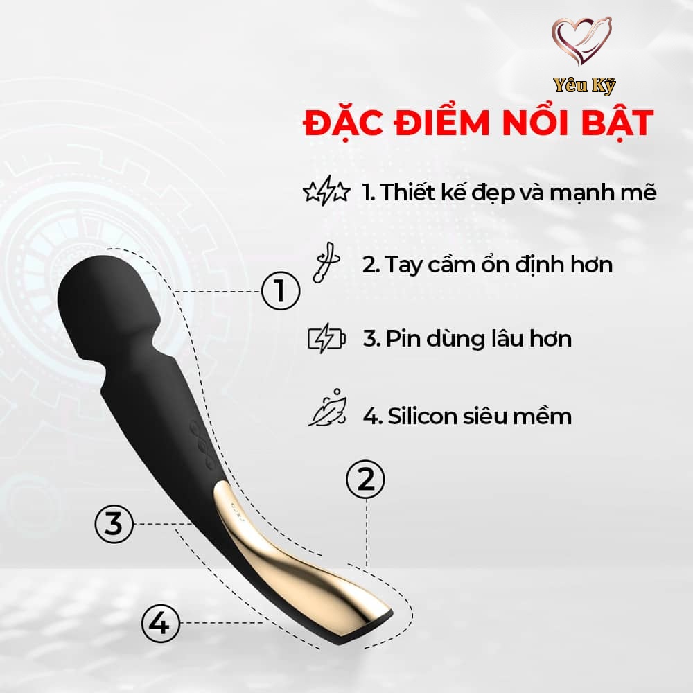 Máy massage Lelo Smart Wand 2 Large - Ảnh 4