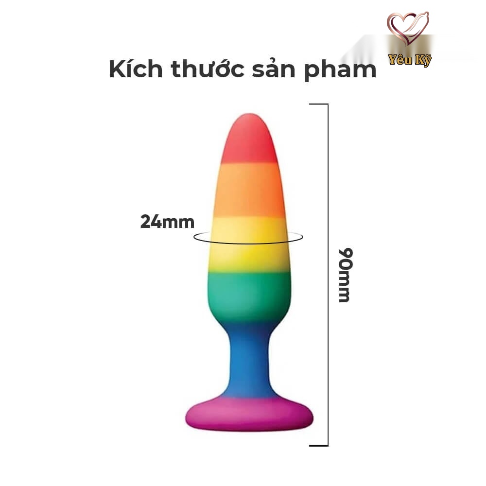 Phích cắm hậu môn Rainbow Mini - Ảnh 2