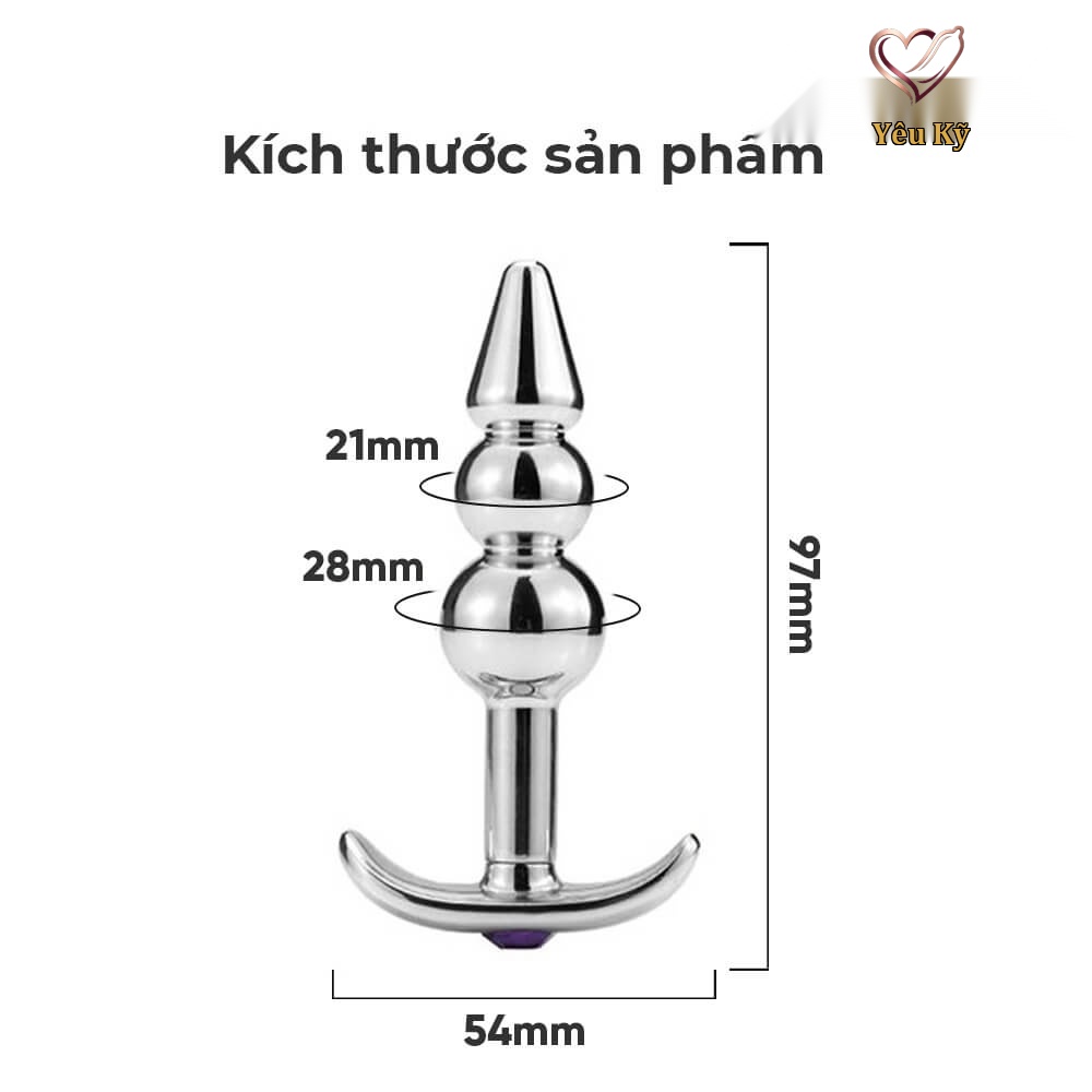 Phích inox cắm hậu môn Anal Plug Stainless 13 - Ảnh 2