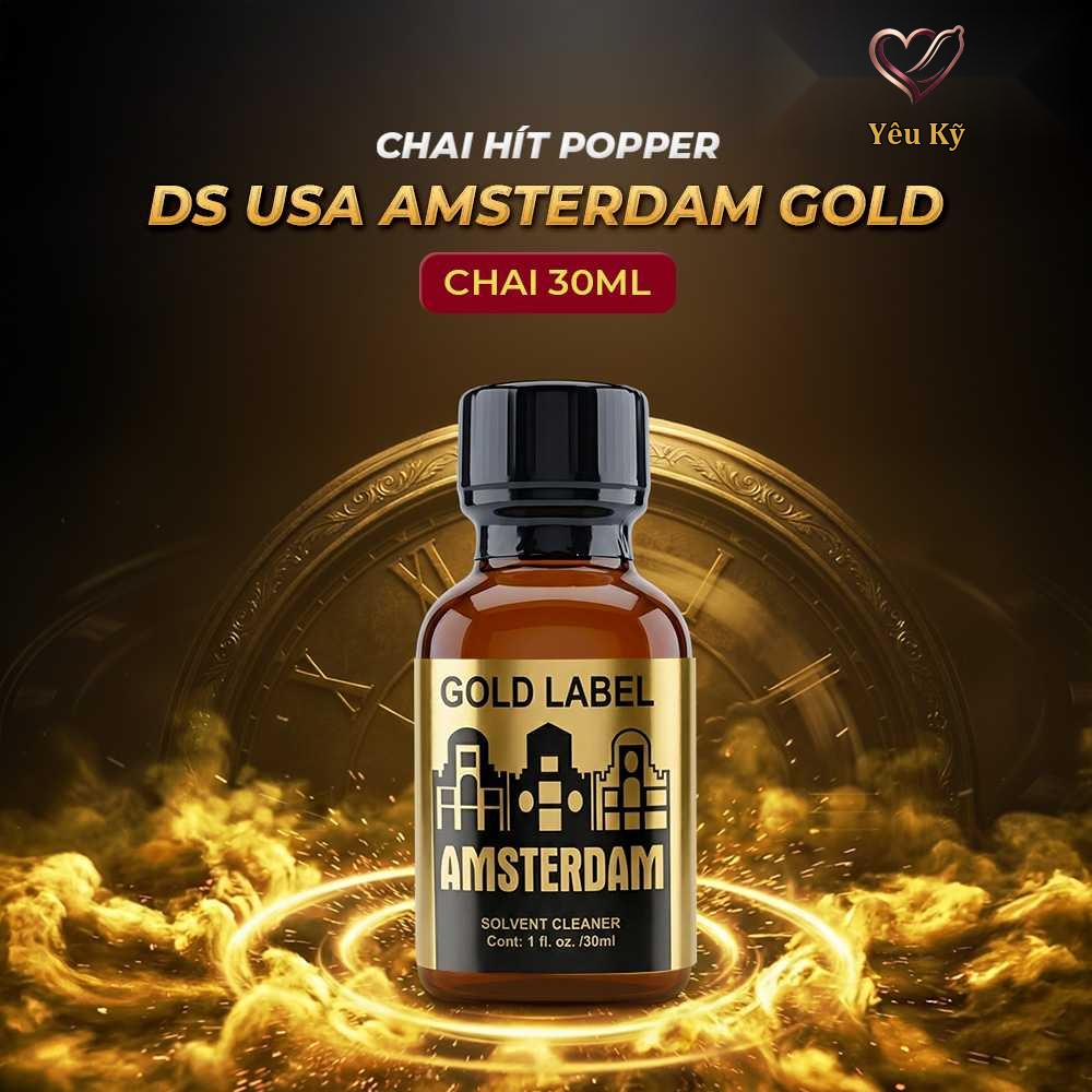 Chai hít tăng khoái cảm Popper DS USA Amsterdam Gold Label - Chai 30ml - Ảnh 2