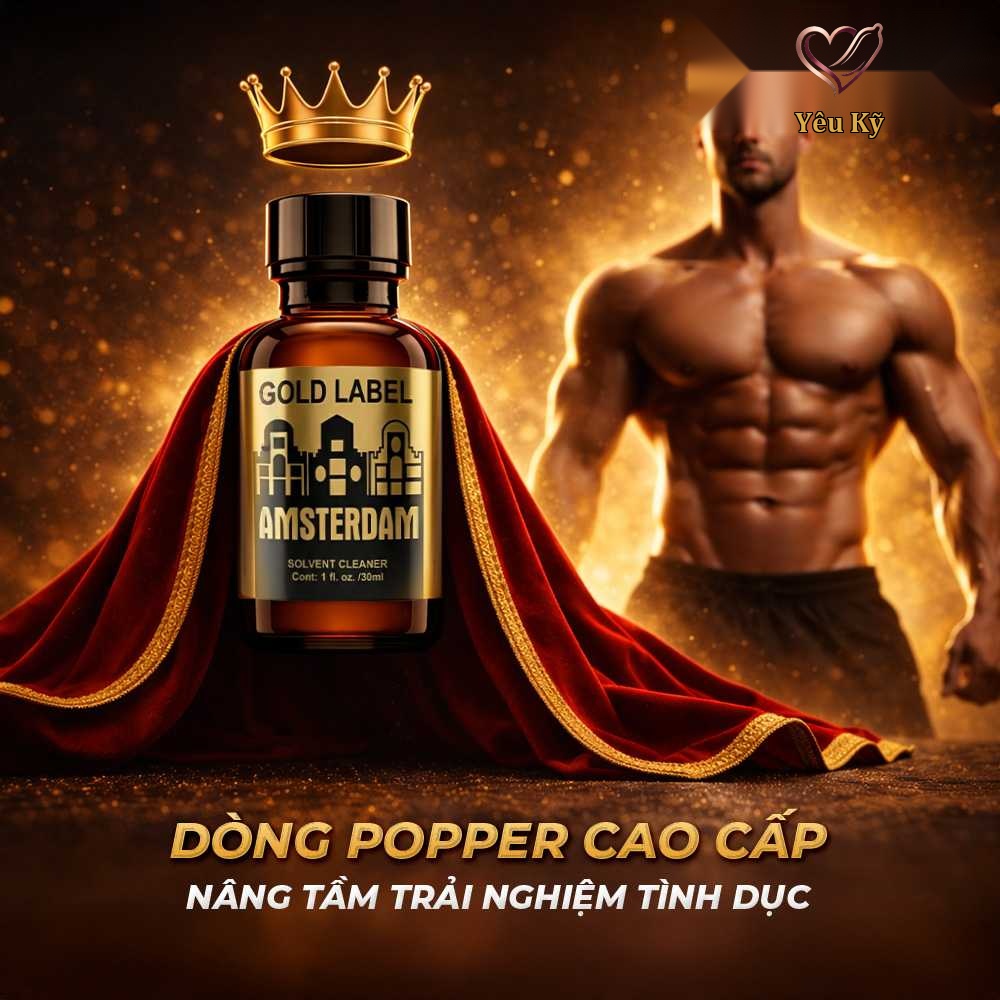 Chai hít tăng khoái cảm Popper DS USA Amsterdam Gold Label - Chai 30ml - Ảnh 3
