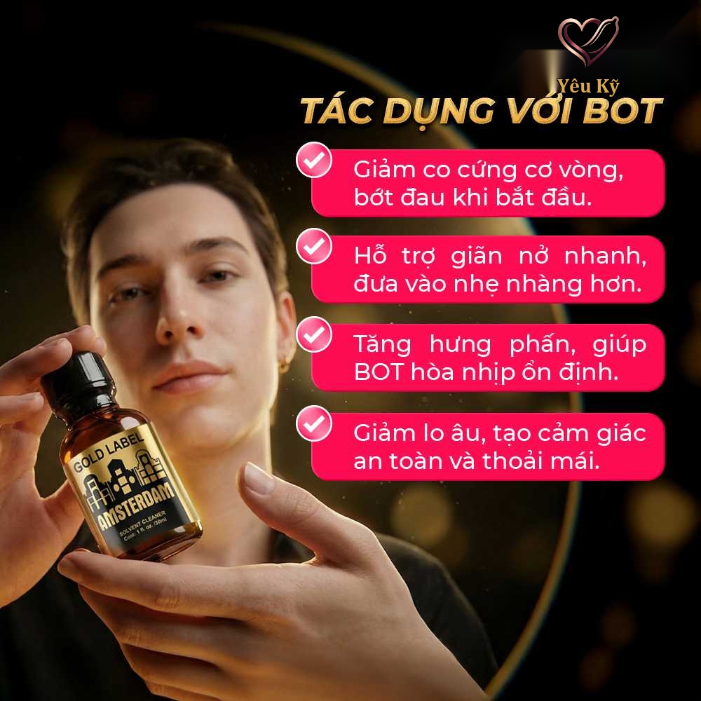 Chai hít tăng khoái cảm Popper DS USA Amsterdam Gold Label - Chai 30ml - Ảnh 6