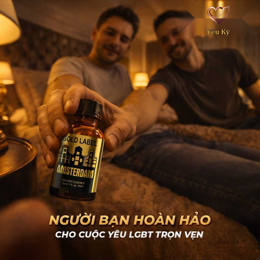 Chai hít tăng khoái cảm Popper DS USA Amsterdam Gold Label - Chai 30ml - Ảnh 5