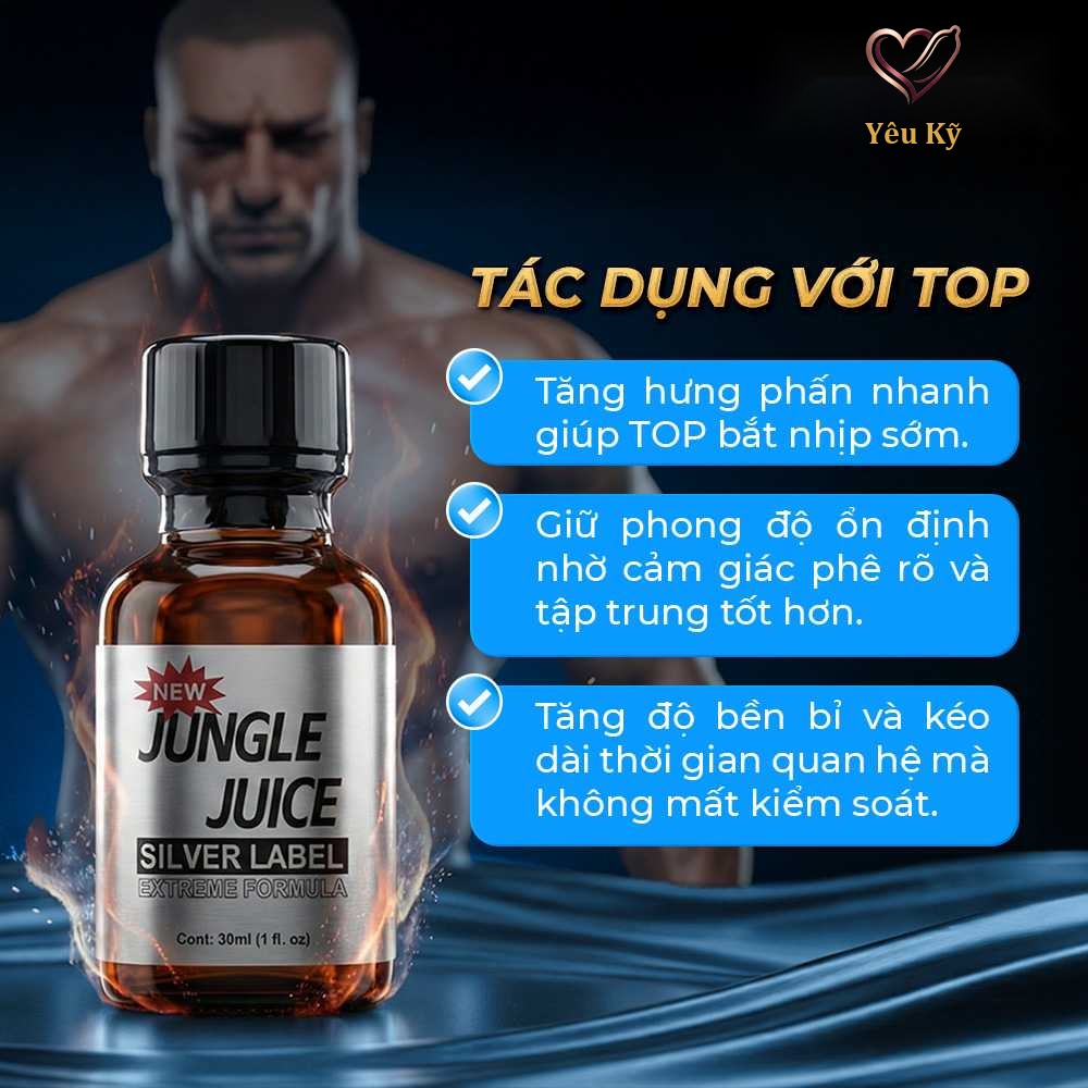 Chai hít tăng khoái cảm Popper DS USA Jungle Juice Silver Label - Chai 30ml - Ảnh 5