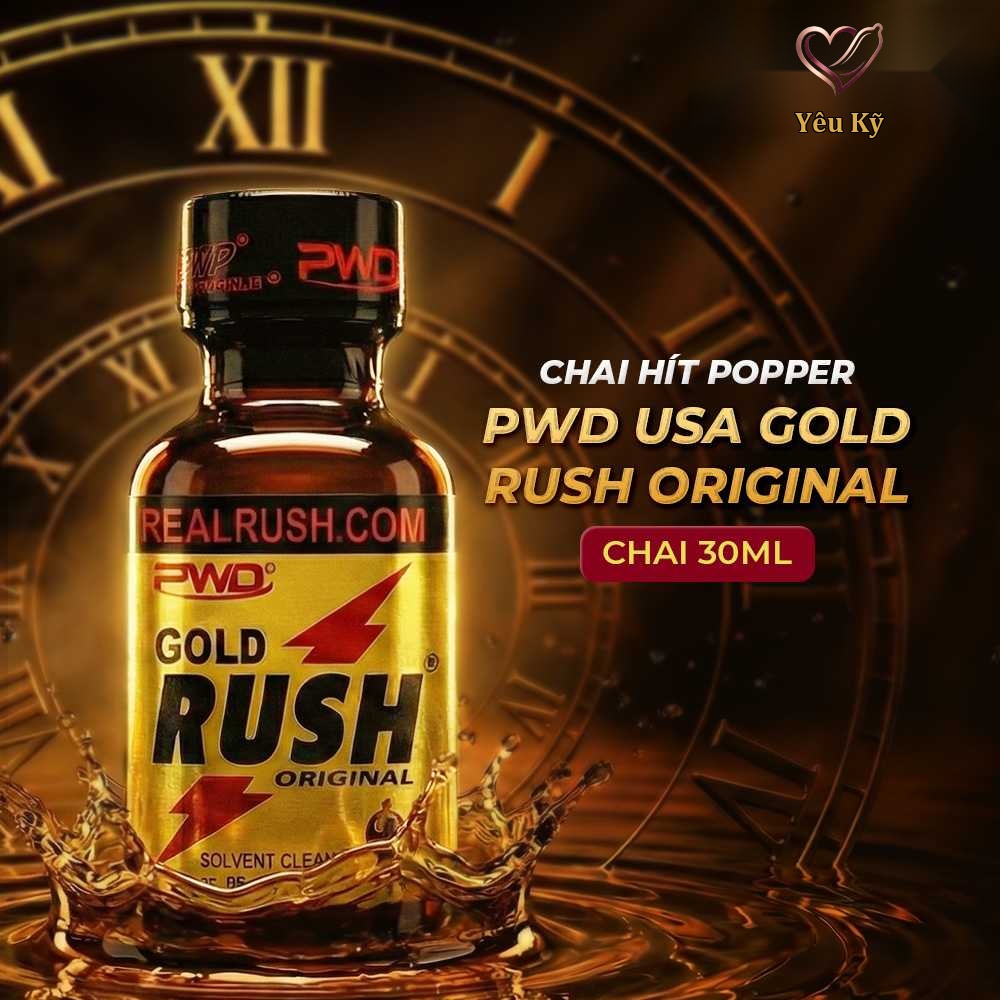 Chai hít tăng khoái cảm Popper PWD USA Gold Rush Original - Chai 30ml - Ảnh 2