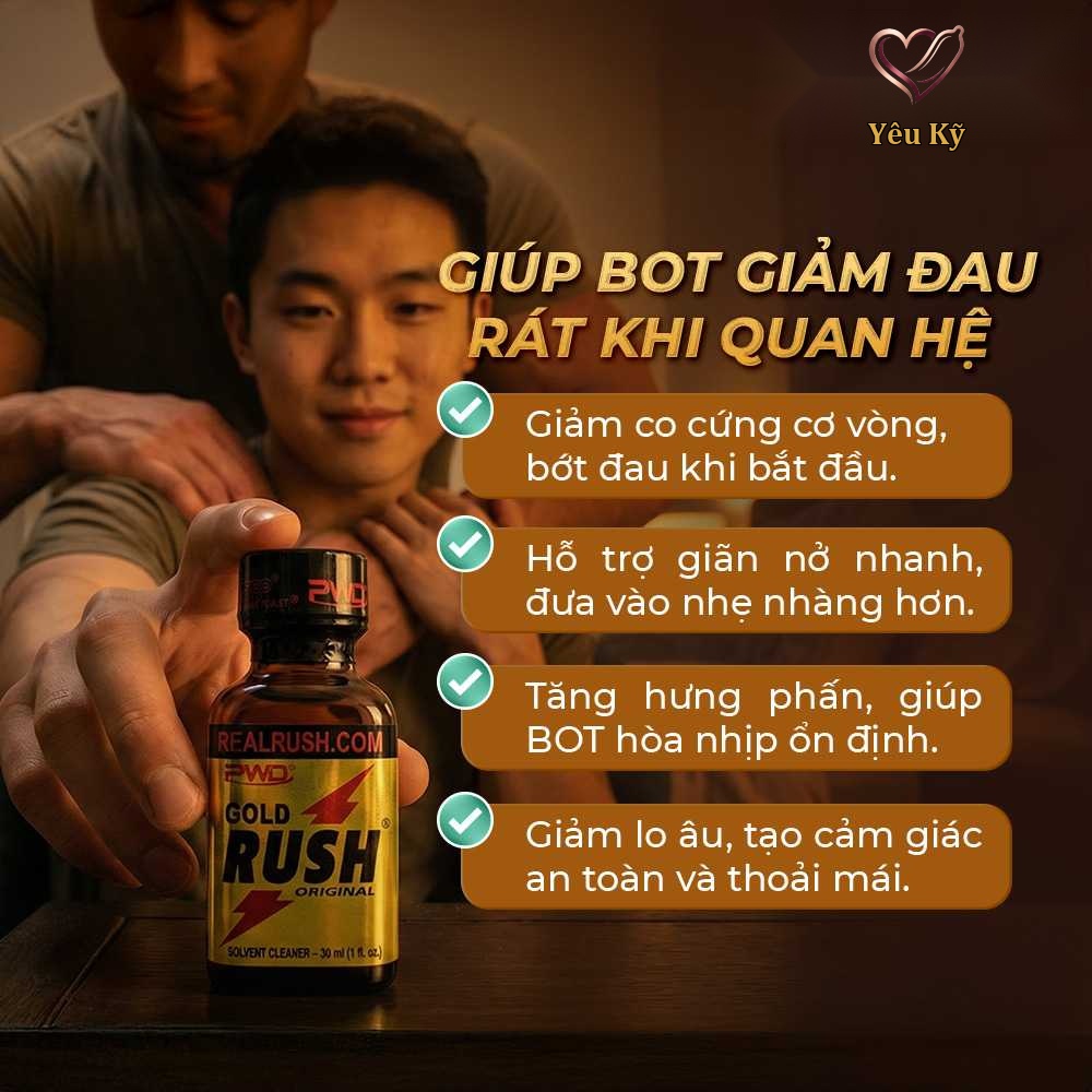 Chai hít tăng khoái cảm Popper PWD USA Gold Rush Original - Chai 30ml - Ảnh 4