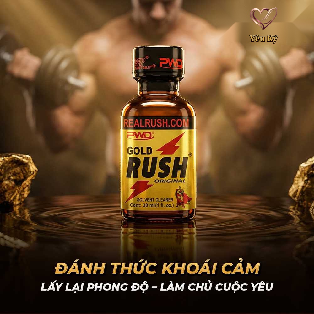 Chai hít tăng khoái cảm Popper PWD USA Gold Rush Original - Chai 30ml - Ảnh 5