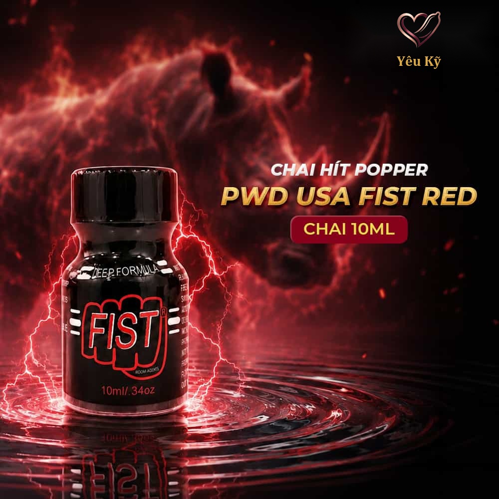 Chai hít tăng khoái cảm Popper PWD USA Fist Red - Chai 10ml - Ảnh 2