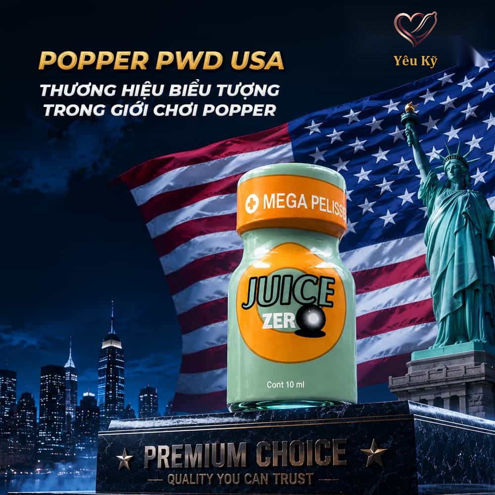 Chai hít tăng khoái cảm Popper PWD USA Juice Zero - Chai 10ml - Ảnh 3