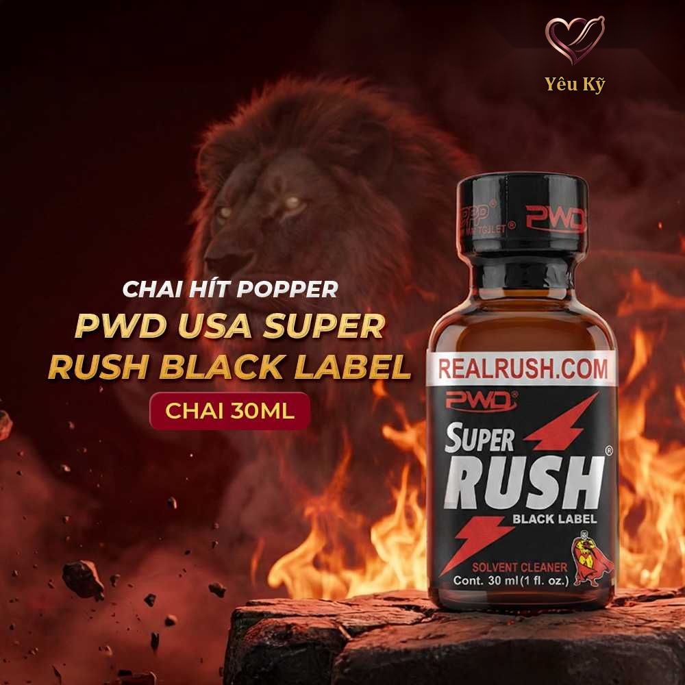 Chai hít tăng khoái cảm Popper PWD USA Super Rush Black Label - Chai 30ml - Ảnh 2