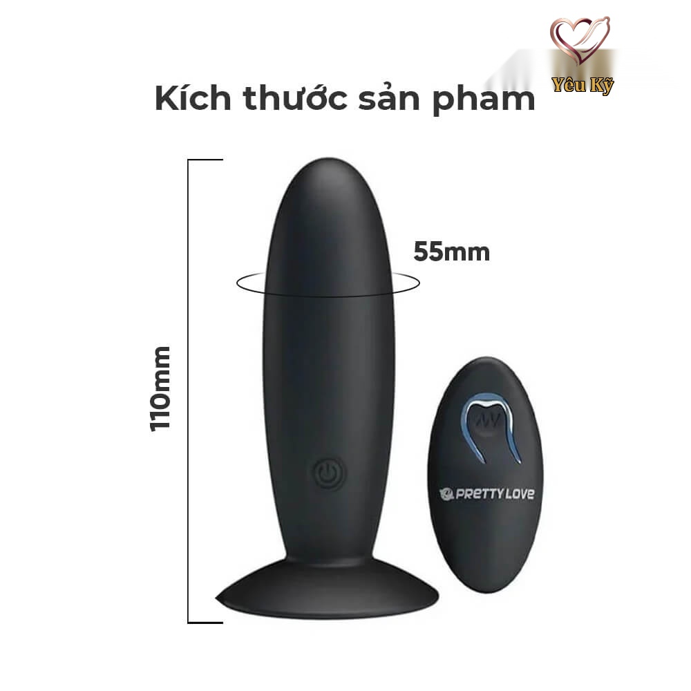 Que rung kích thích hậu môn Pretty Love Remote Control Vibrating Plug - Ảnh 2