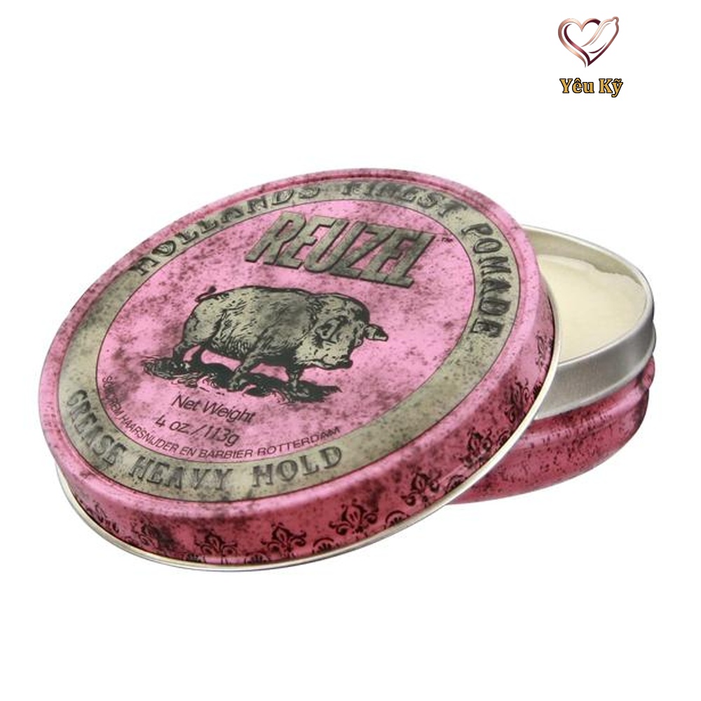 Sáp vuốt tóc Reuzel Pink Pomade Heavy Grease - Hộp 113gr - Ảnh 2