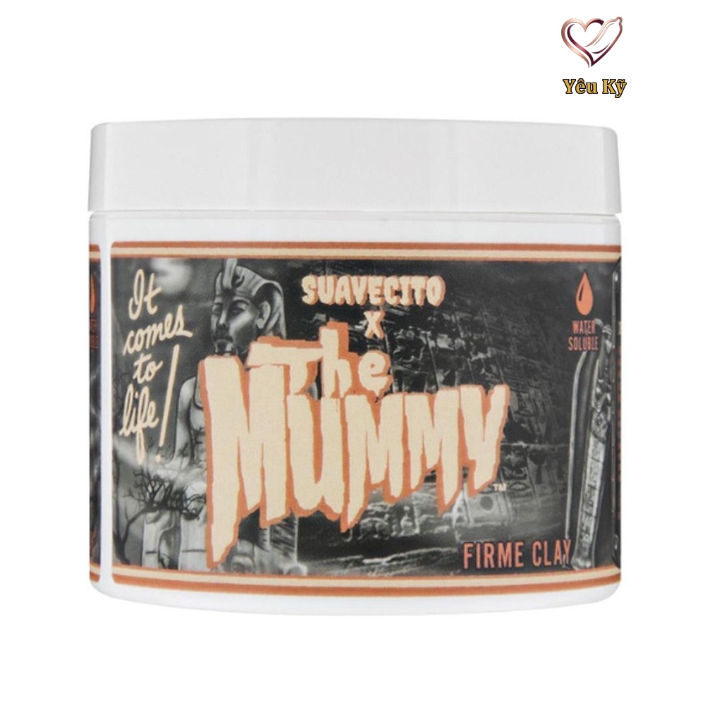 Sáp vuốt tóc Suavecito X The Mummy Firme Clay Pomade - Hộp 113gr - Ảnh 2