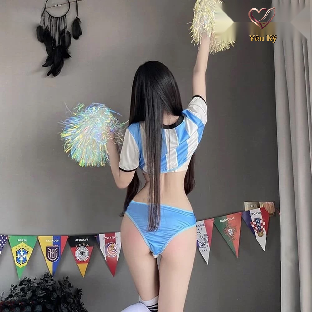 Thời trang sexy cosplay cổ động viên Argentina NS48 - Ảnh 3