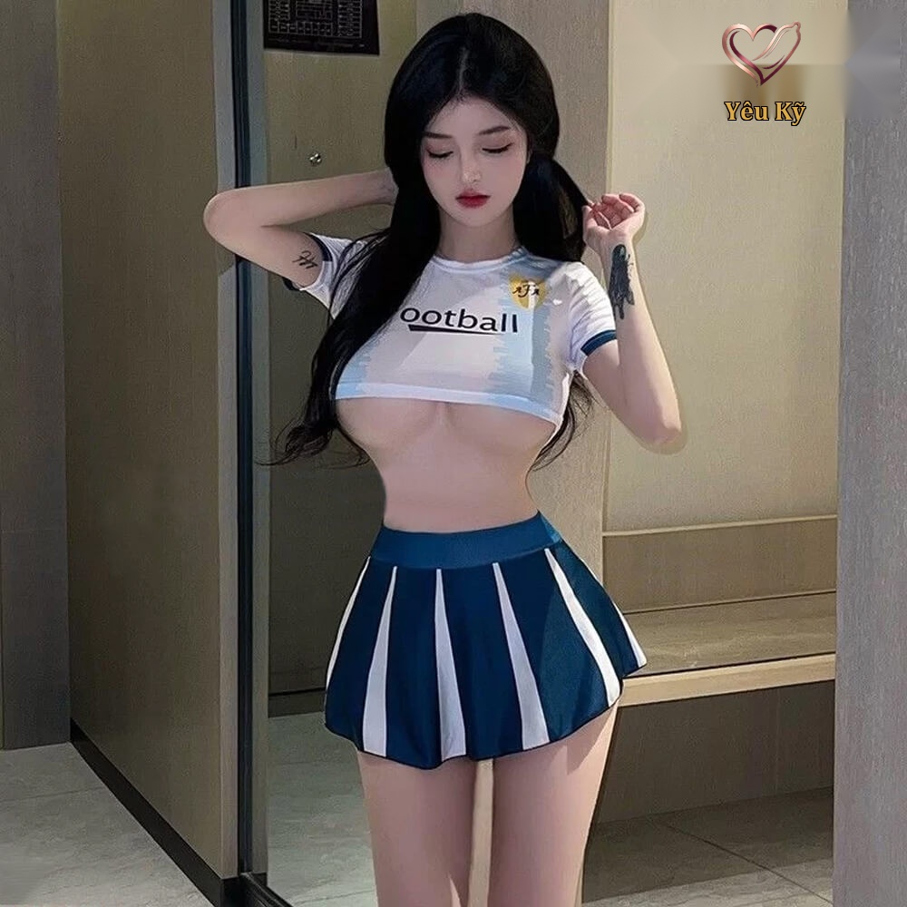 Thời trang sexy cosplay cổ động viên Real Madrid NS51