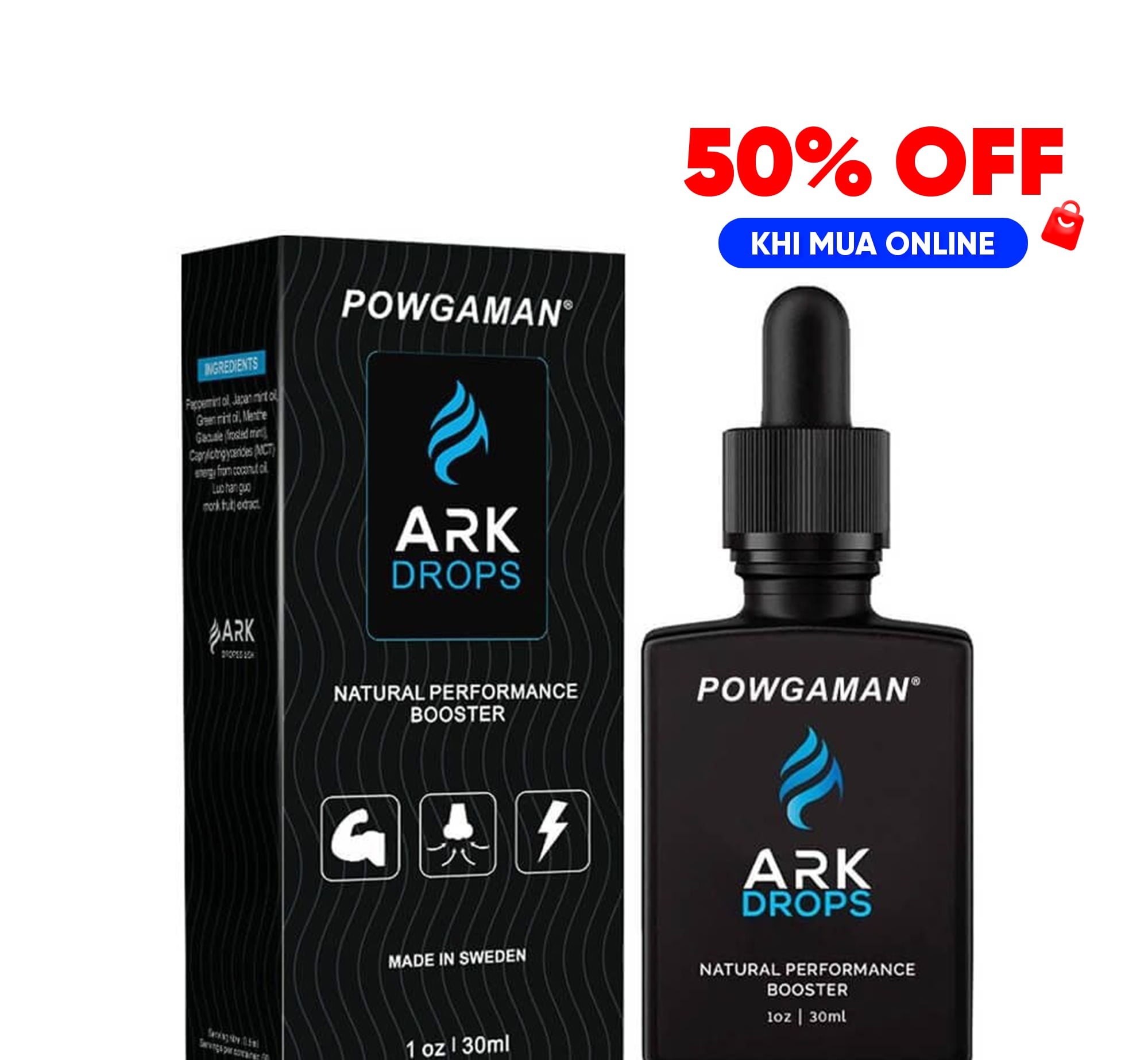 Tinh chất gia tăng cảm xúc Powgaman Ark Drops - Chai 30ml