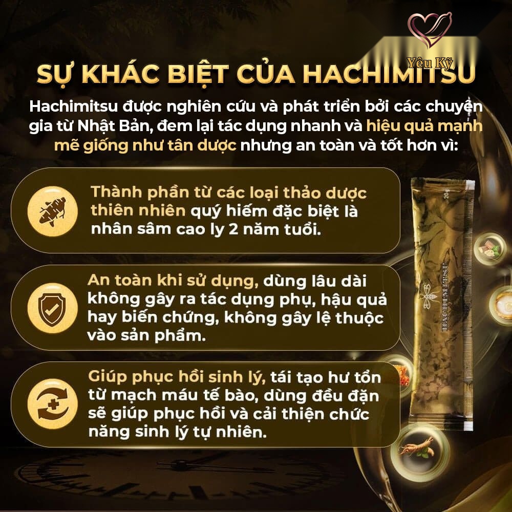 Tinh chất Hachimitsu - Tăng cường sinh lý nam giới - 1 gói - Ảnh 5