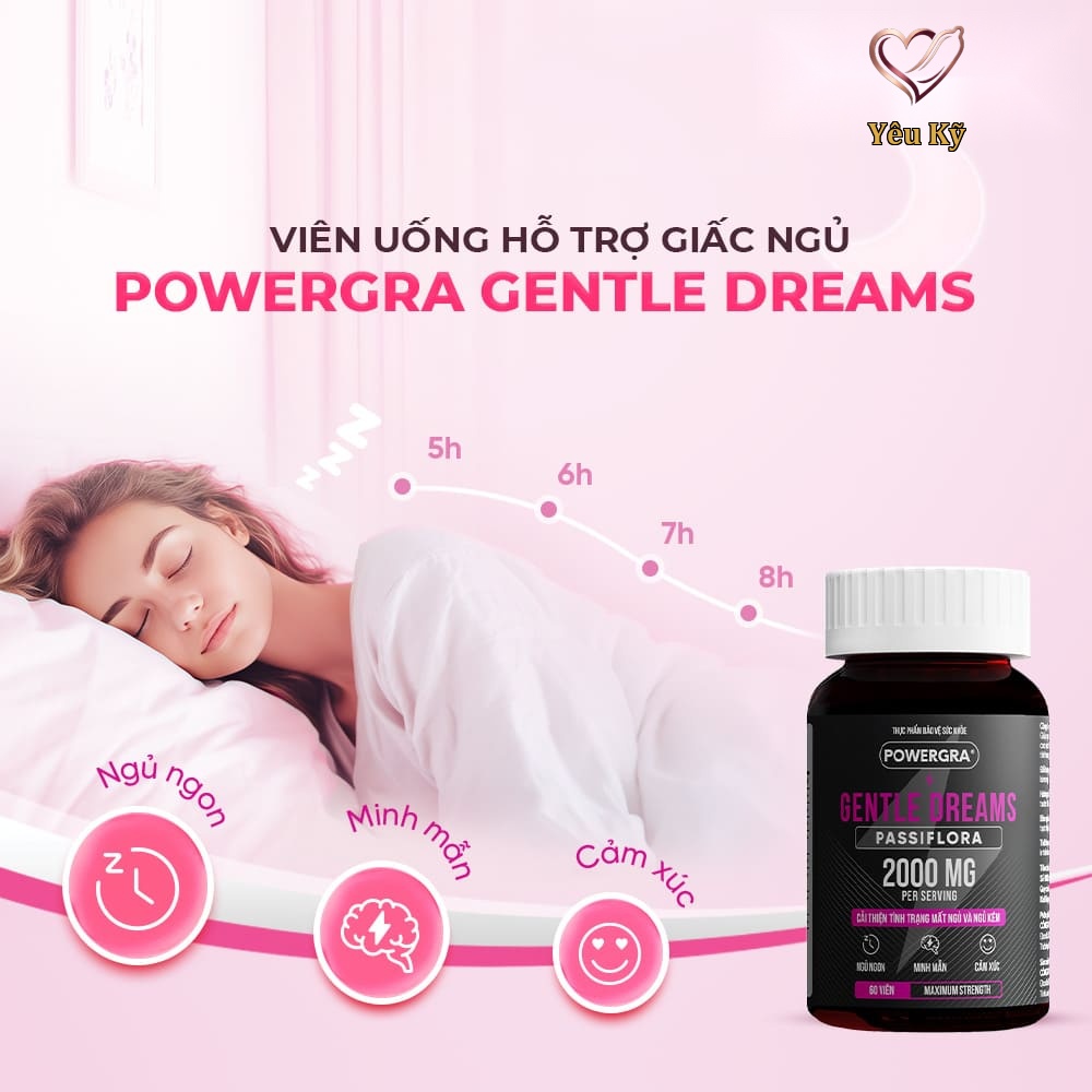 Viên uống cải thiện tình trạng mất ngủ Powergra Gentle Dreams - Hộp 60 viên - Ảnh 3