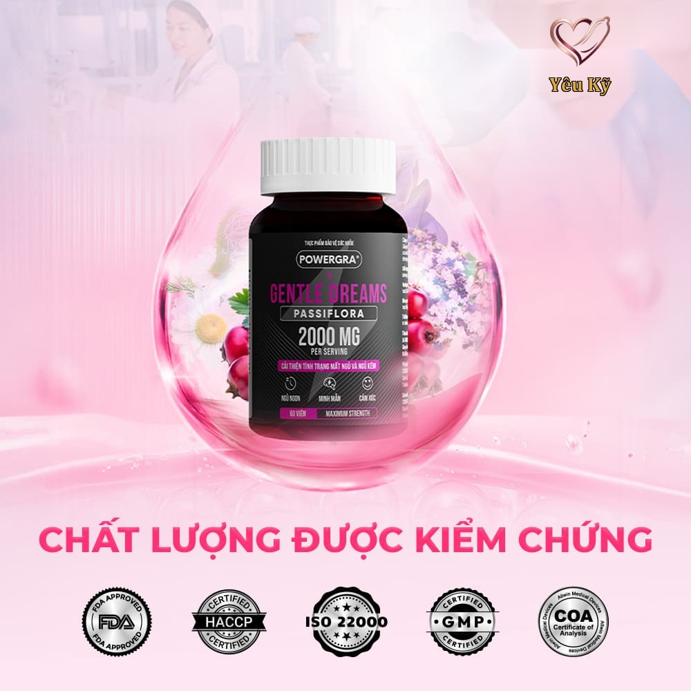 Viên uống cải thiện tình trạng mất ngủ Powergra Gentle Dreams - Hộp 60 viên - Ảnh 6