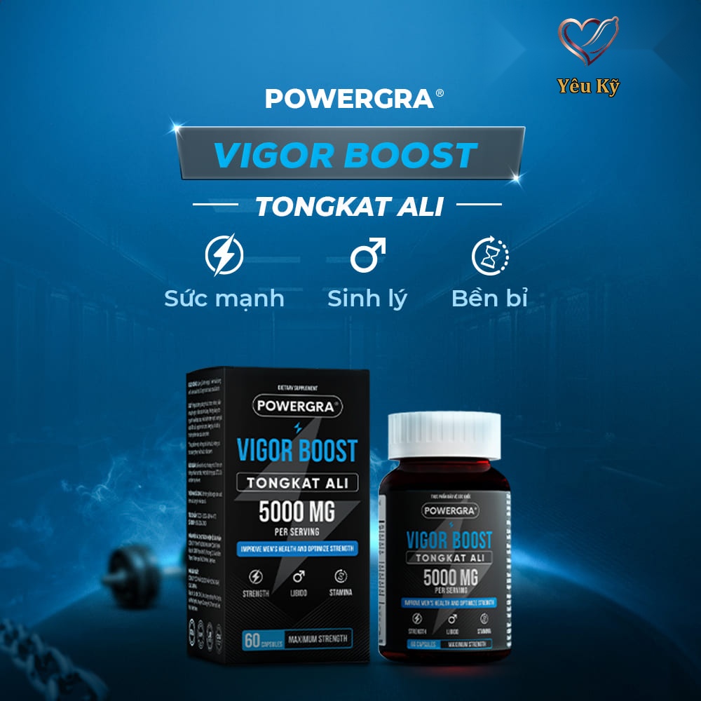 Viên uống phục hồi và tăng cường sinh lý nam giới Powergra Vigor Boost TongKat Ali - Hộp 60 viên - Ảnh 2