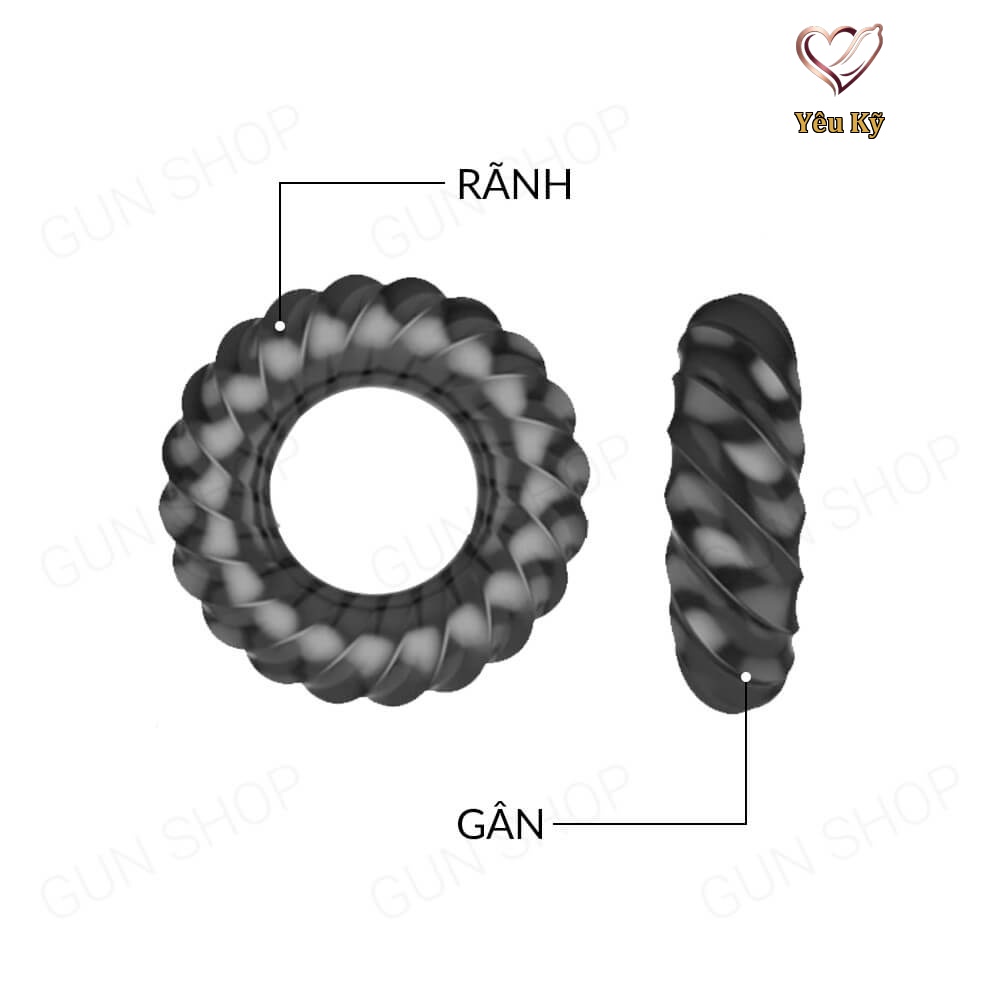 Vòng đeo kéo dài thời gian Aichao Cock Ring Đen - Ảnh 5
