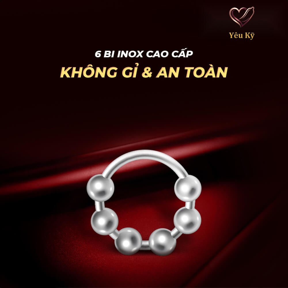 Vòng đeo kéo dài thời gian inox 6 bi - 1 cái - Ảnh 4